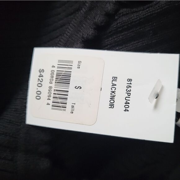 Carven Ribbed Wool Top with Ladderwork-BLACK-Small - Picture 7 of 7